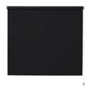 Boreas Corded Black Plain Blackout Roller Blind (W)90cm (L)180cm