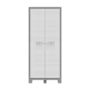 Form Major 4 shelf Light grey & white Polypropylene Tall Utility Storage cabinet