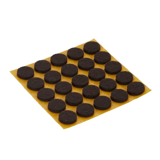 Brown Felt Protection pad (Dia)13mm, Pack of 25