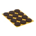 Brown Felt Protection pad (Dia)22mm, Pack of 12