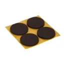Brown Felt Protection pad (Dia)34mm, Pack of 4