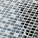 Milaino Black & grey Glass & stainless steel Mosaic tile, (L)300mm (W)300mm