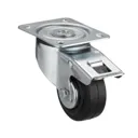 Tente Braked Zinc-plated Swivel Castor, (Dia)80mm (Max. Weight)70kg