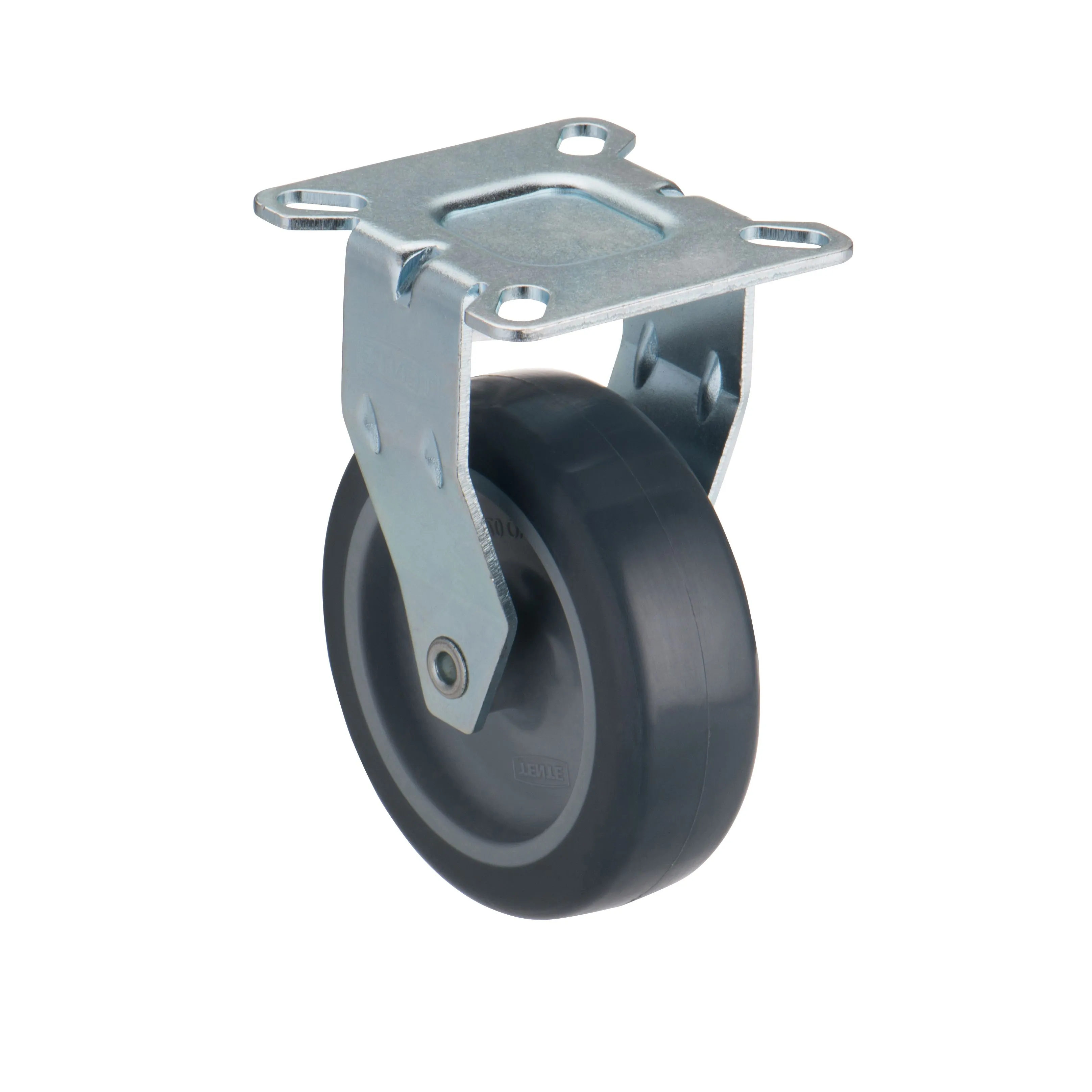 Tente Unbraked Zinc-plated Fixed Castor 96271400, (Dia)75mm (H)100mm (Max. Weight)60kg