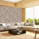 As Creation Dekora Brown, cream & grey Stone effect Textured Wallpaper
