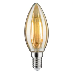 Paulmann candle LED bulb E14 2W 1,900K gold DC 24V