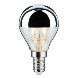 LED bulb E14 827 golf ball half mirror silver 2.6W