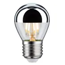 LED bulb E27 golf ball 827 half mirror 4.8 W dim