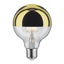 LED bulb E27 827 6.5 W half mirror gold