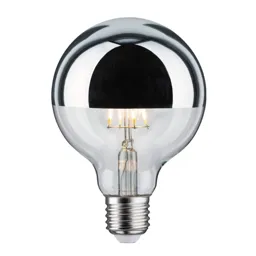 LED bulb E27 827 6.5 W half mirror gold