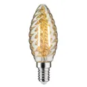 LED candle bulb E14 4.7 W gold twisted dimmable