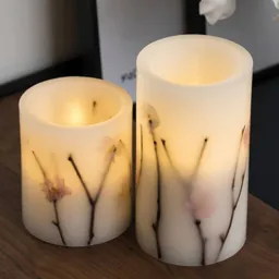 Pauleen Shiny Blossom Candle LED candle set of 2