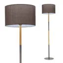 Pauleen Grand Purity floor lamp, grey lampshade