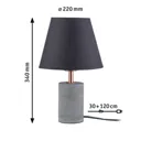 Linear fabric table lamp Tem