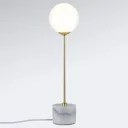 Moa- puristic table lamp with marble socket