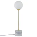 Moa- puristic table lamp with marble socket