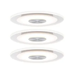 Paulmann Whirl LED recessed light, set of 3, round