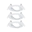 Paulmann GU10 downlight set of 3, pivotable, iron