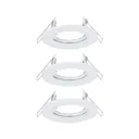 Paulmann GU10 downlight set of 3, rigid, white