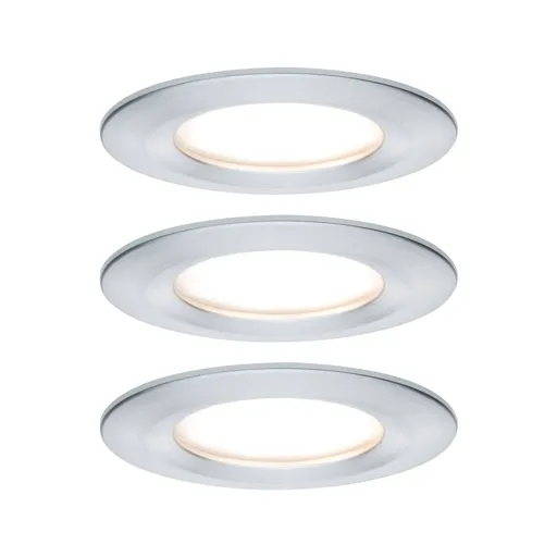 Paulmann Nova LED downlight 3-set rigid aluminium