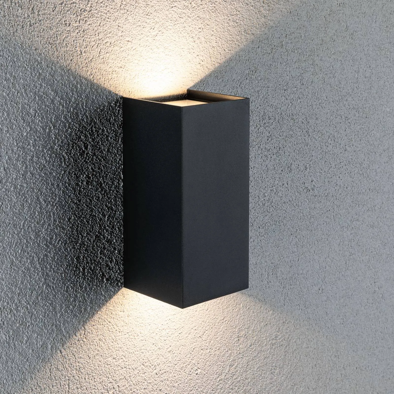 Paulmann Flame wall lamp 2-bulb 22 cm anthracite
