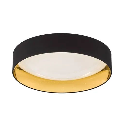Black and gold LED ceiling light Sete, Ø 40 cm