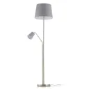Layer floor lamp with reading light, grey