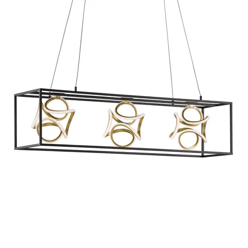 Gesa LED hanging light with metal cage