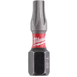 Milwaukee Shockwave Impact Duty Torx Screwdriver Bits - TX25, 25mm, Pack of 2