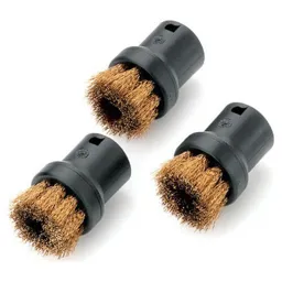 Karcher Round Brushes with Brass Bristles for SC Steam Cleaners - Pack of 3
