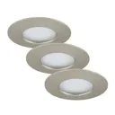 Set of three Felia LED recessed lights IP44, white