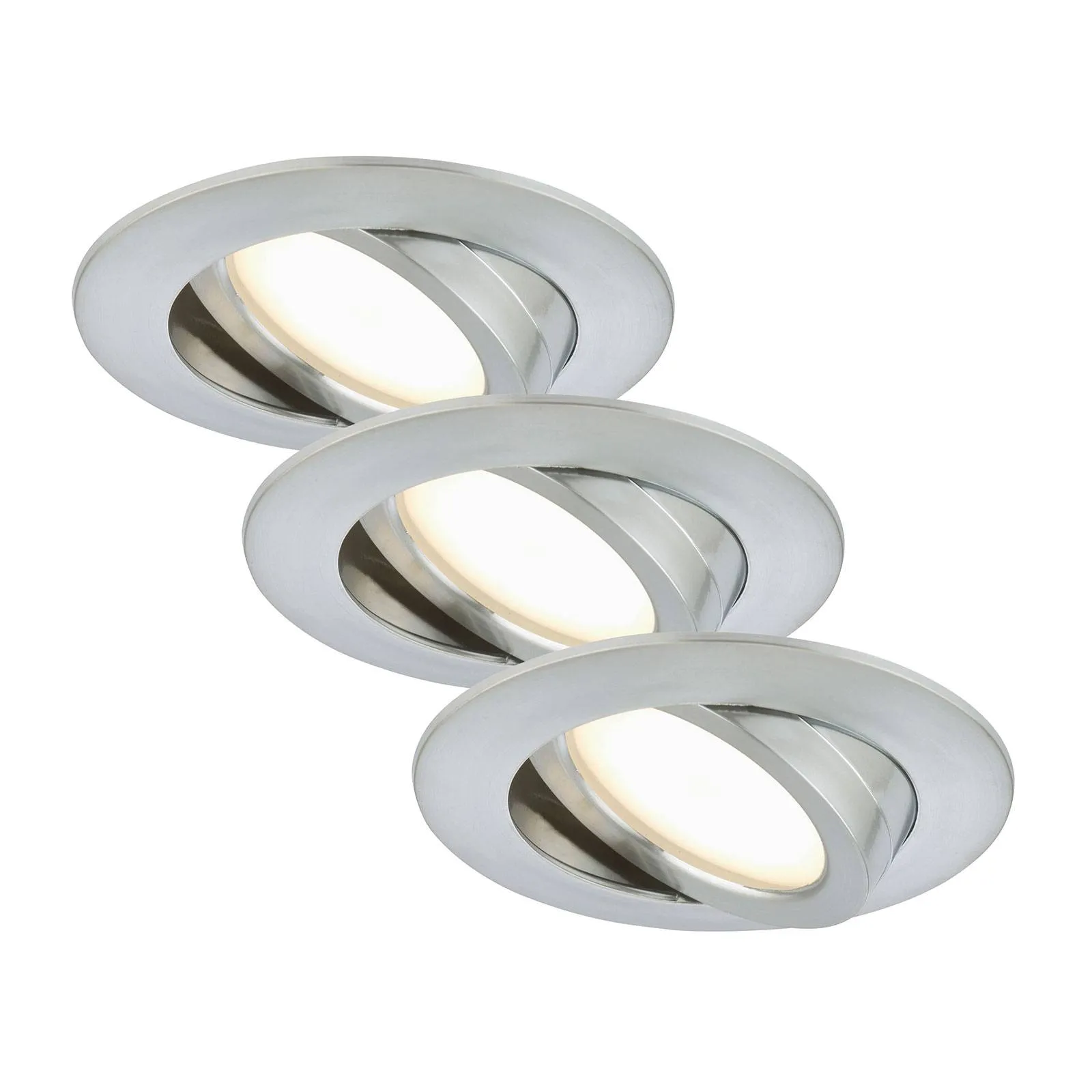 Set of three - LED recessed light Bert, pivotable