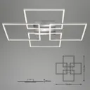 Frames LED ceiling light, 4 squares, rotatable
