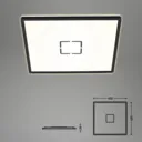 Free LED ceiling light, 42 x 42 cm, black
