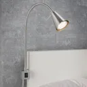 2080 LED wall lamp for use next to the bed, black