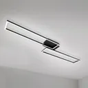 Frame LED ceiling lamp, remote control, black