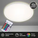 Slim LED panel ultra-flat, round with RGB/W effect