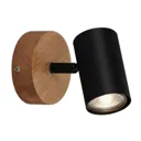 Wood & Style 2920 wall spotlight with wooden base