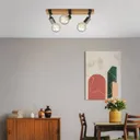 Wood Basic ceiling light, 3-bulb