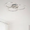 Frame Ring ceiling lamp switch dim nickel 3-bulb