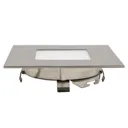 LED recessed light for flush mounting box, silver