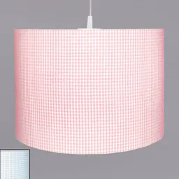 Pretty pink Vichy check hanging light