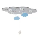 Cloud ceiling light 5-bulb hanging decoration grey