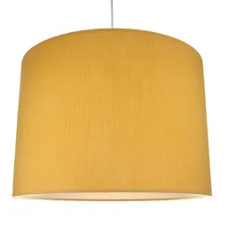 Musselin hanging light, mustard yellow lampshade