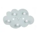 Cloud Face ceiling light five-bulb in grey