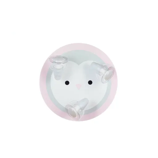 Penguin ceiling spotlight 3-bulb with pink border