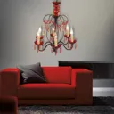 Red Dorota chandelier, acrylic