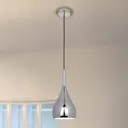 Retro - chrome-coloured metal hanging light