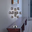 Special table lamp Wakusei, chrome