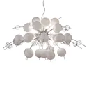 Explosion hanging light in white and chrome 98cm